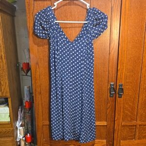 Size 0 Kimchi Blue Flowy Fit And Flare X-back Strapped Floral Dress